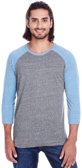 Threadfast Apparel Unisex Triblend 3/4-Sleeve Raglan